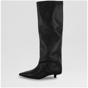 Senso Fizz Xo Black Leather Black Boots Womens Shoes Casual Long Boots