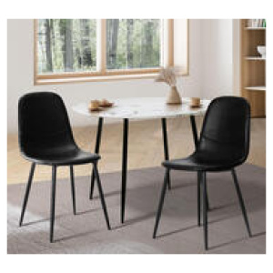 Set Of 2 Baia Dining Chair Black