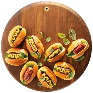 Sierra Round Acacia Serving Board Size 45cm by Alex Liddy