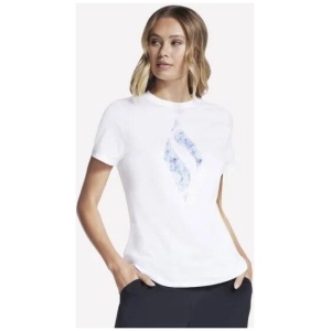 Skechers Floral Diamond Classic Crew Tee White