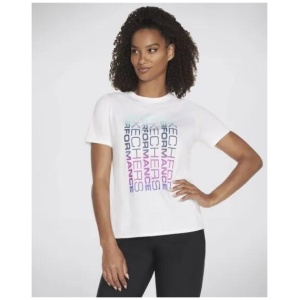 Skechers Vibrant Glow Short Sleeve Tee White