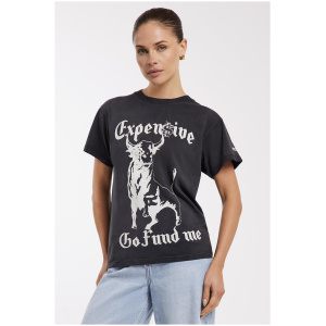 Something Very Special Taurus Boxy Vintage Tee Vintage Black