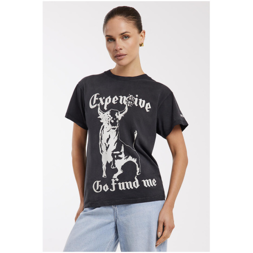 Something Very Special Taurus Boxy Vintage Tee Vintage Black