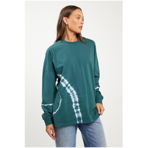 Stylerunner Addison Wash Oversized Long Sleeve Tee Dark Teal