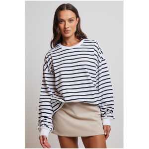 Stylerunner Asher Long Sleeve Tee Mono Stripe