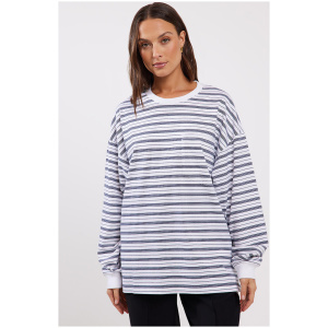 Stylerunner Asher Long Sleeve Tee Navy Stripe