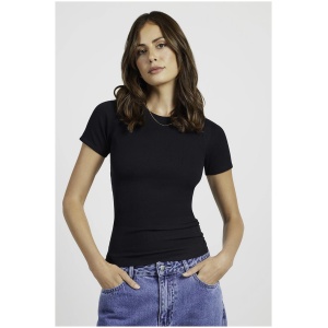Stylerunner Fine Ribbed Short Sleeve Tee Onyx