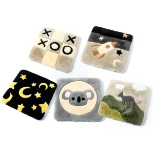 TARRAMARRA® Kids Koala/Star Moon/Rocket/Chessboard/Kangaroo Graphic Pattern Wool Cushion - Kangaroo / 40 x 40 CM