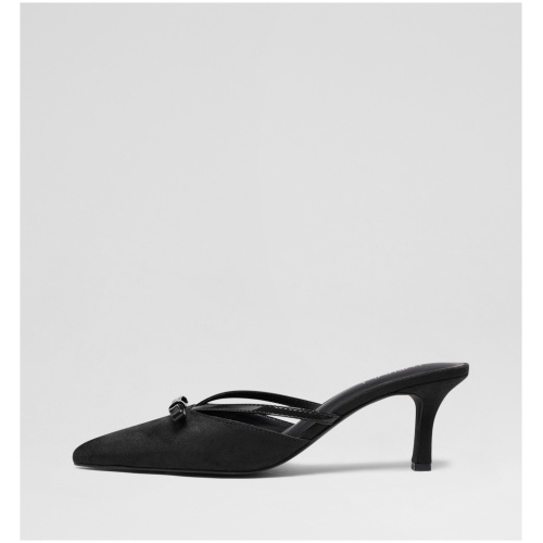 Therapy Jojo Th Black Microsuede Black Shoes Womens Shoes Dress Heeled Shoes