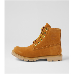 Timberland Nellie 6 Inch Lace Up Tm Wheat Leather Wheat Boots Womens Shoes Casual Ankle Boots