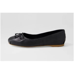 Top End Aydas To Black Leather Black Shoes Womens Shoes Casual Flat Shoes