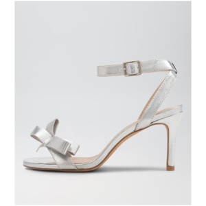 Top End Nepiza To Silver Leather Silver Sandals Womens Shoes Dress Heeled Sandals