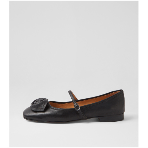 Top End Pelo To Black Leather Black Shoes Womens Shoes Casual Flat Shoes