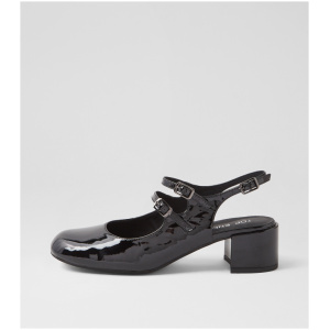 Top End Warel To Black Patent Leather Black Shoes Womens Shoes Casual Heeled Shoes