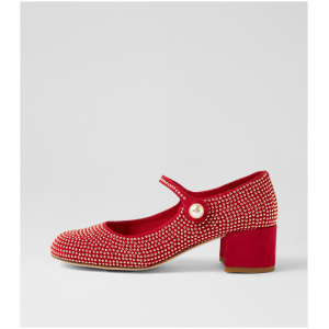 Top End Welos To Red Suede Red Shoes Womens Shoes Casual Heeled Shoes