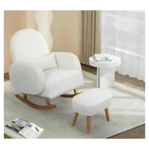 Turner Rocking Chair With Footstool Neutral