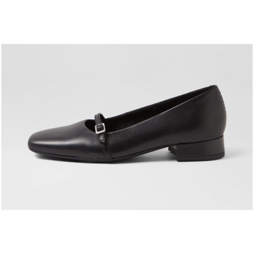 Vagabond Shoemakers Debbi Buckle Vb Black Leather Black Shoes Womens Shoes Dress Casual Heeled Shoes