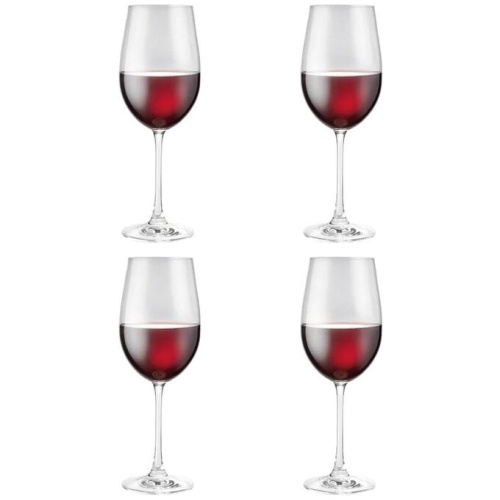 Vina 4 Piece Wine Glass Set Size 530ml in Red by Alex Liddy