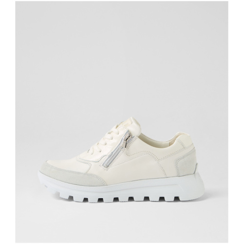 Waldlaufer Ajala 03 Wf Off White Leather Mix Off White Sneakers Womens Shoes Casual Casual Sneakers