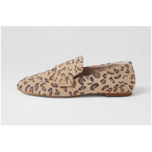 Walnut Dutch Loafer Wa Safari Leopard Suede Safari Leopard Shoes Womens Shoes Casual Flat Shoes