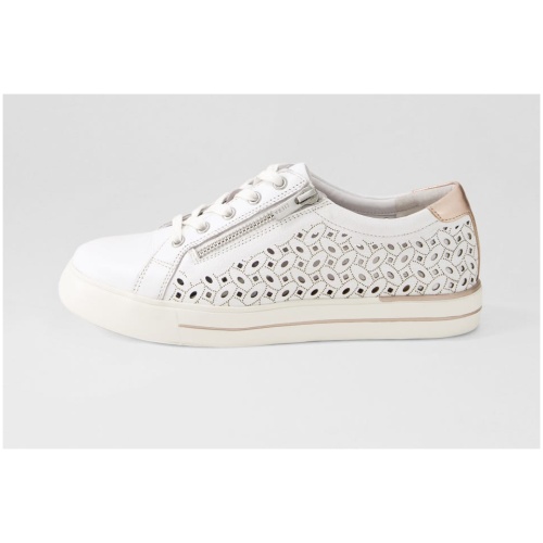 Ziera Ayleen W Zr White Pale Rose Gold Leather White Pale Rose Gold Sneakers Womens Shoes Casual Casual Sneakers