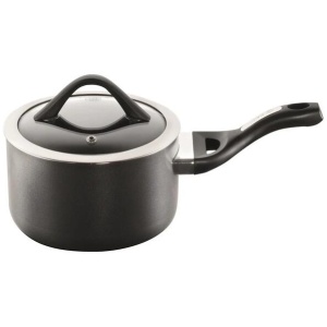 iD3 CS Hard Anodised Saucepan with Lid & Bakelite handle Size 16X10cm by Baccarat