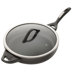 iD3 CS Hard Anodised Saute Pan with Lid & Never Hot Handles Size 30cm by Baccarat