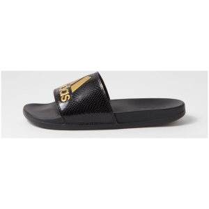 Adidas Adilette Comfort W Black Gold Black Smooth Black Gold Black Sandals Womens Shoes Casual Sandals Flat Sandals