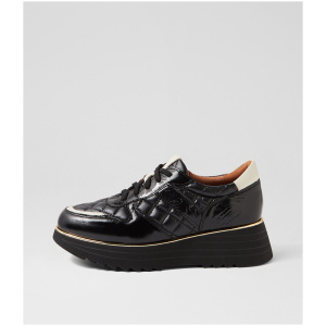 Alfie & Evie Helena Al Black Black Patent Synthetic Black Black Sneakers Womens Shoes Casual Casual Sneakers