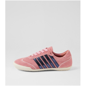 Alfie & Evie Jaddy Al Rose Navy Suede Leather Rose Navy Sneakers Womens Shoes Casual Casual Sneakers
