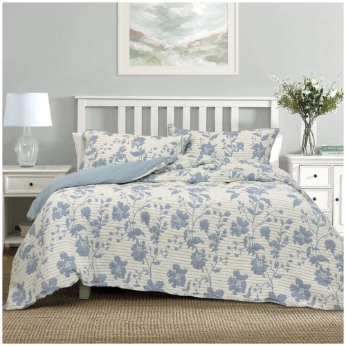 Algodon Abigail Multi Lightly Quilted Cotton Jacquard Quilt Cover Set King