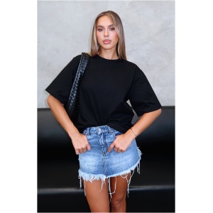 Amelia Denim Mini Skirt Mid Blue Acid