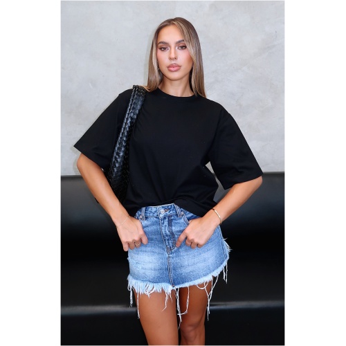 Amelia Denim Mini Skirt Mid Blue Acid