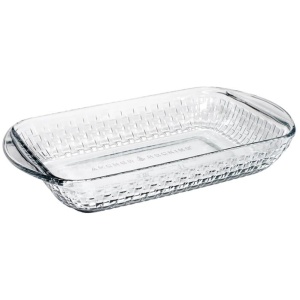 Anchor Hocking Heritage Basketweave Baking Dish with Lid 2.85L