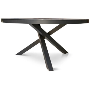 Apollo 150cm Round Ceramic Outdoor Dining Table - Charcoal by Interior Secrets - AfterPay Available