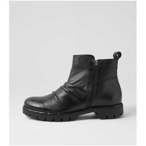 Ara Bristol 01 Ar Black Leather Black Boots Womens Shoes Dress Ankle Boots