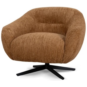 Arlo Swivel Armchair - Honey Gold by Interior Secrets - AfterPay Available