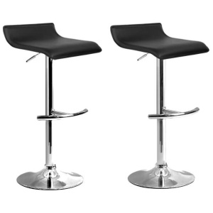 Artiss 2x Bar Stools Adjustable Gas Lift Chairs Black