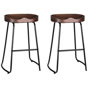 Artiss 2x Bar Stools Tractor Seat 65cm Black