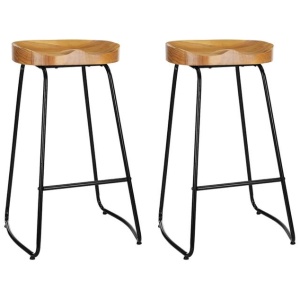 Artiss 2x Bar Stools Tractor Seat 75cm Wooden