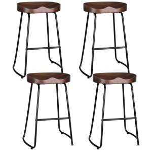 Artiss 4x Bar Stools Tractor Seat 65cm Black