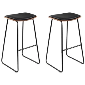 Artiss Bar Stools Kitchen Counter Stools Metal Chairs x2
