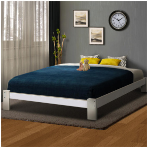 Artiss Bed Frame Queen Size Wooden White JADE