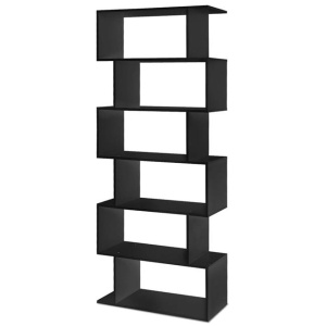 Artiss Bookshelf 6 Tiers - RIVA Black