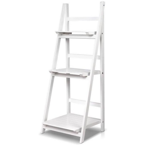 Artiss Bookshelf Corner Shelf 3 Tiers - ZANE White