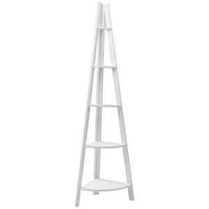 Artiss Bookshelf Corner Shelf 5 Tiers - CANE White