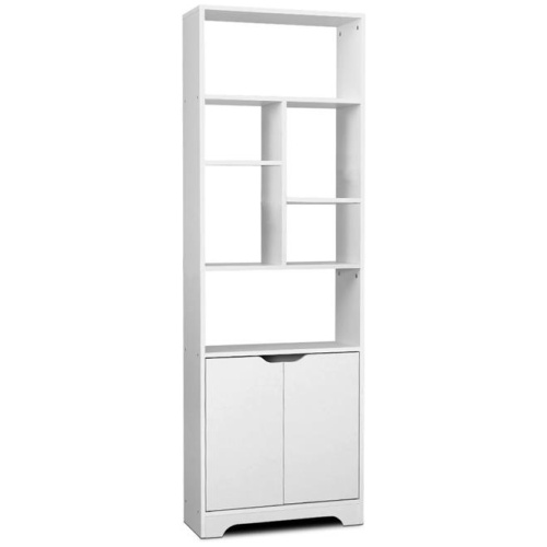 Artiss Bookshelf with Cabinet - GINA White