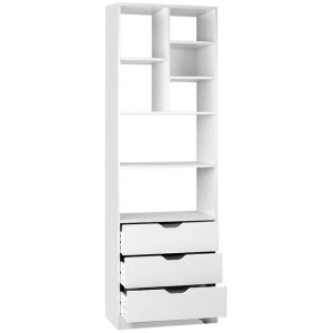 Artiss Bookshelf with Drawers - NANA White