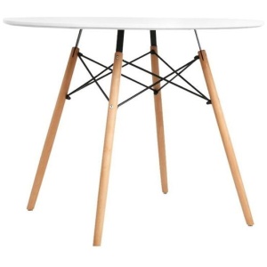 Artiss Dining Table Round White 4 Seater 90CM