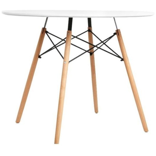Artiss Dining Table Round White 4 Seater 90CM